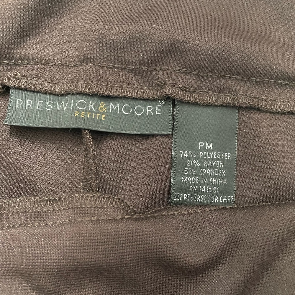 Presswick& Moor petite women. MP pull - on pants/ legging in Brown.new no tag - Picture 3 of 3